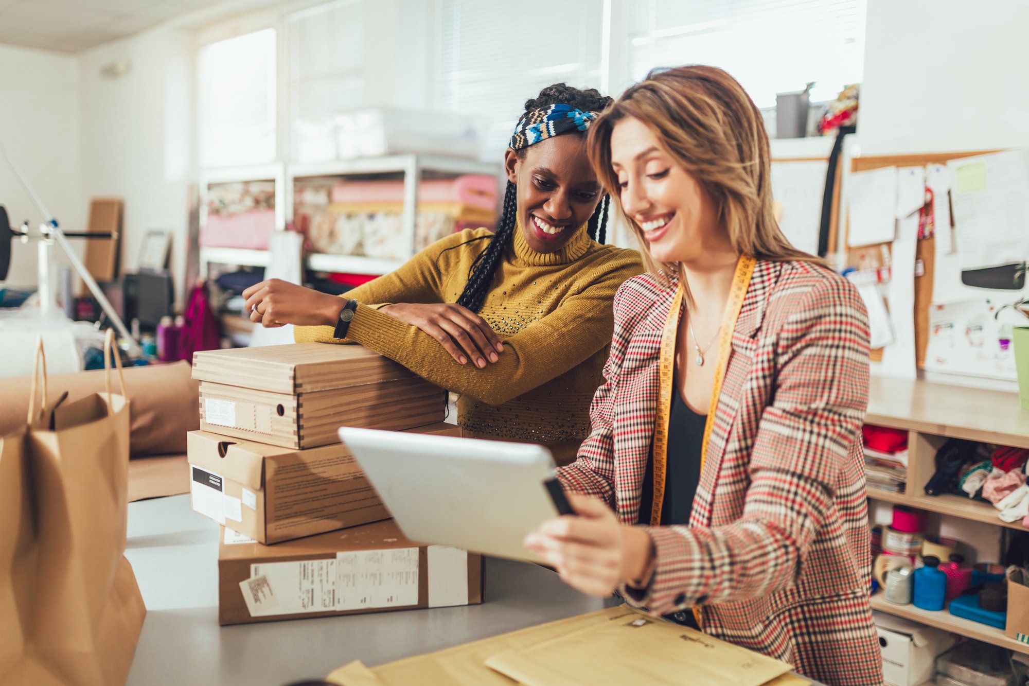 Working women at their store