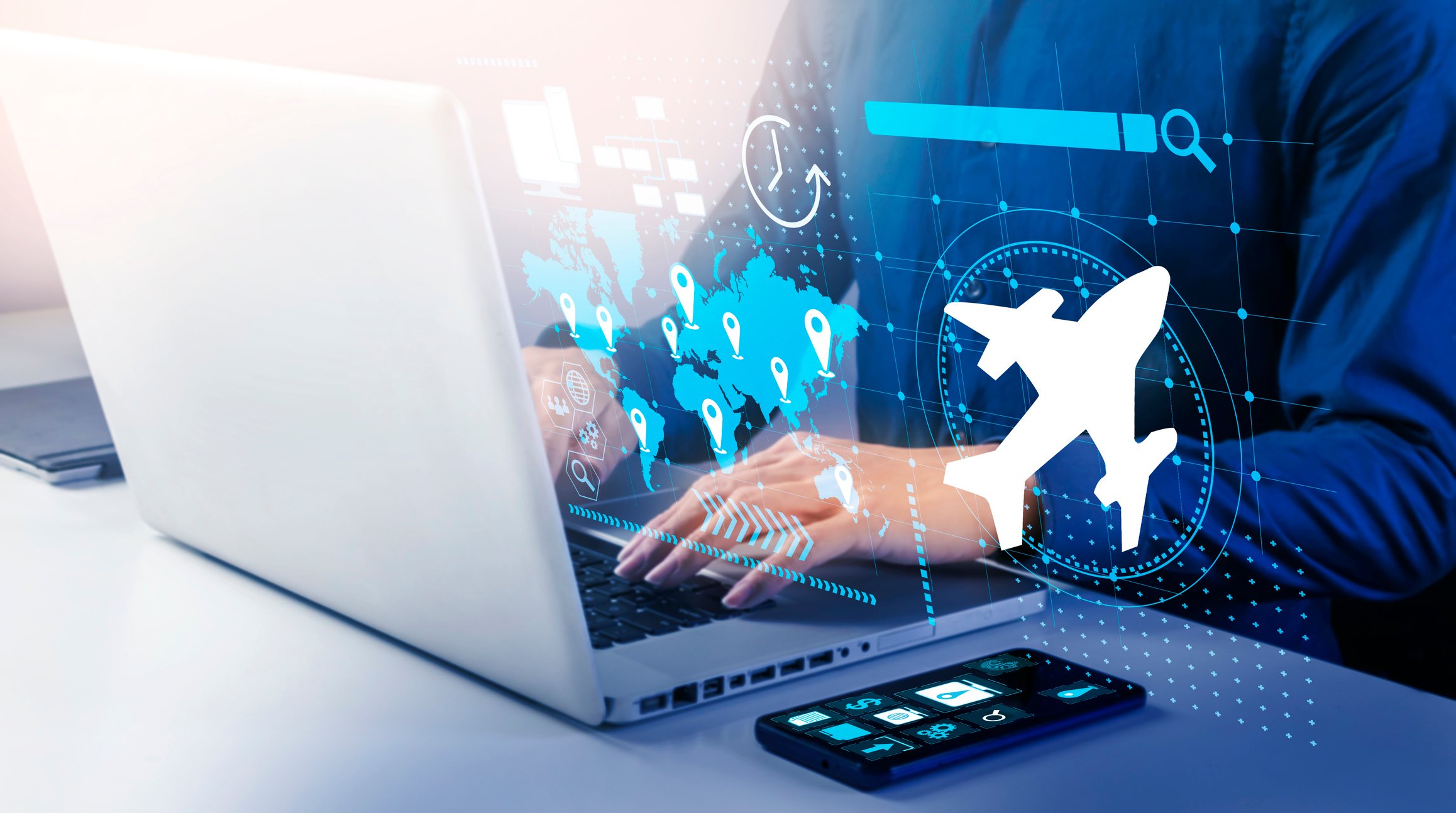 airplane travel graphic